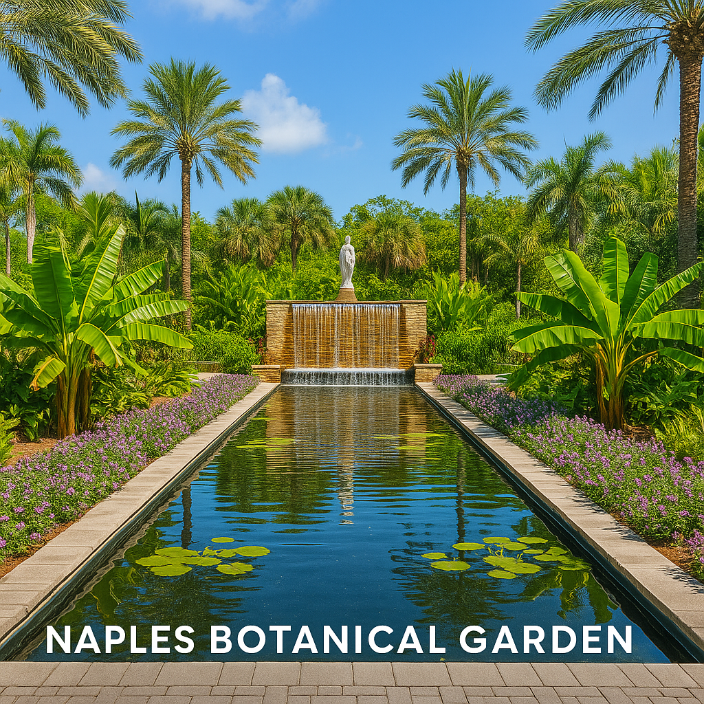 Naples Botanical Garden with waterfall, East Naples FL